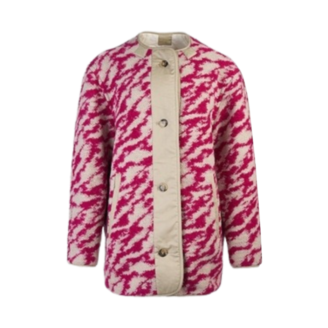 MA0263FA-B3D02E-RYBE (W) Isabel Marant Etoile Coat Raspberry Beige - 24FW