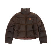 Ader Error Decal Logo Puffer Jacket Brown