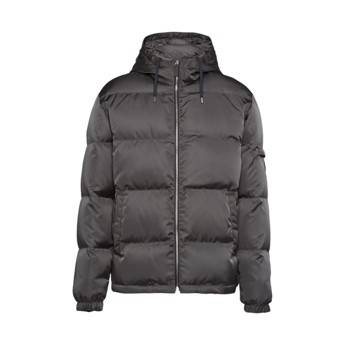 SGB716-1WQ8-F0D65 Prada Medium-Weight Re-Nylon Down Jacket Iron Grey