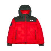 The North Face x Undercover Soukuu Cloud Down Nupste Dark Cedar Green High Risk Red