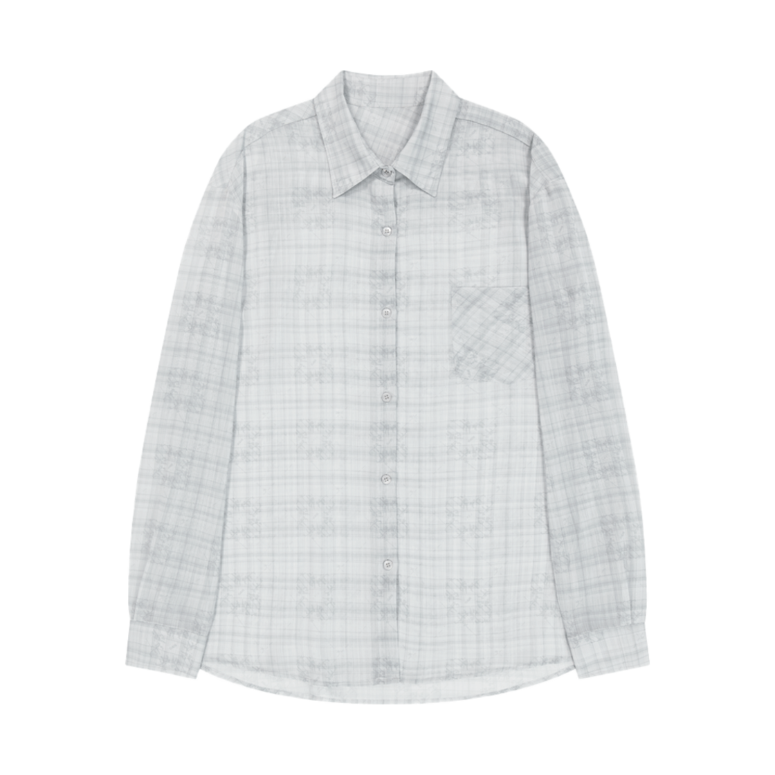 25SS-TS05-WT OJOS Over Check Shirts Off White