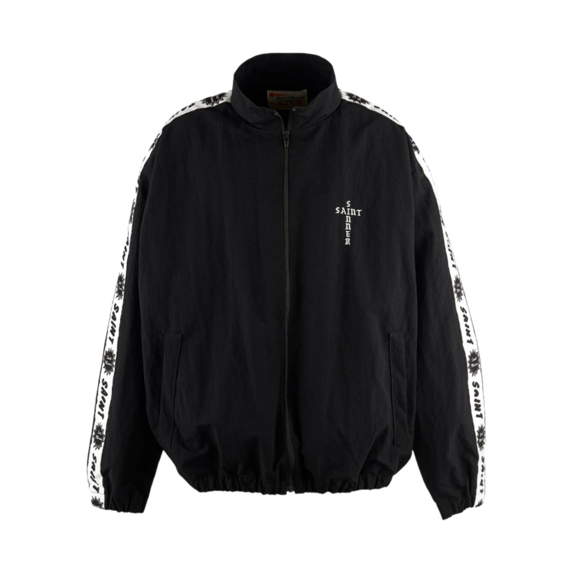 YS8-0000-064 Saint Mxxxxxx Track Jacket Side Tape Black - 24SS