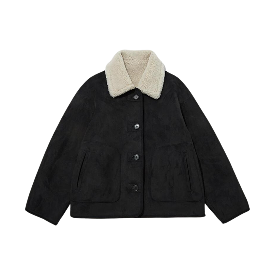 (W) 던스트 리버시블 셔링 자켓 블랙((W) Dunst Reversible Shearling Jacket Black) - 1