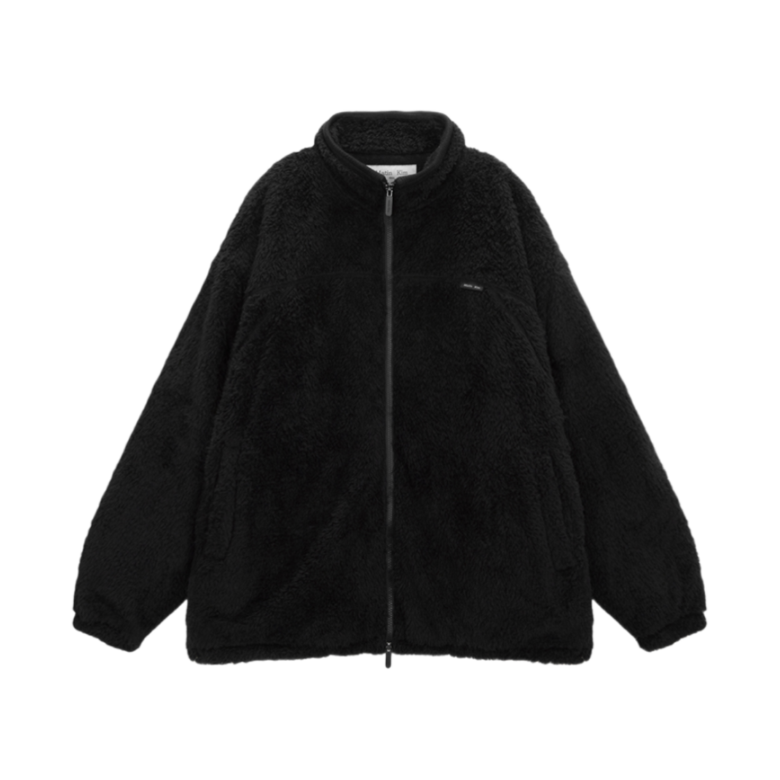 MK249OJP066MBB (W) Matin Kim Back Logo Fleece Jumper Black