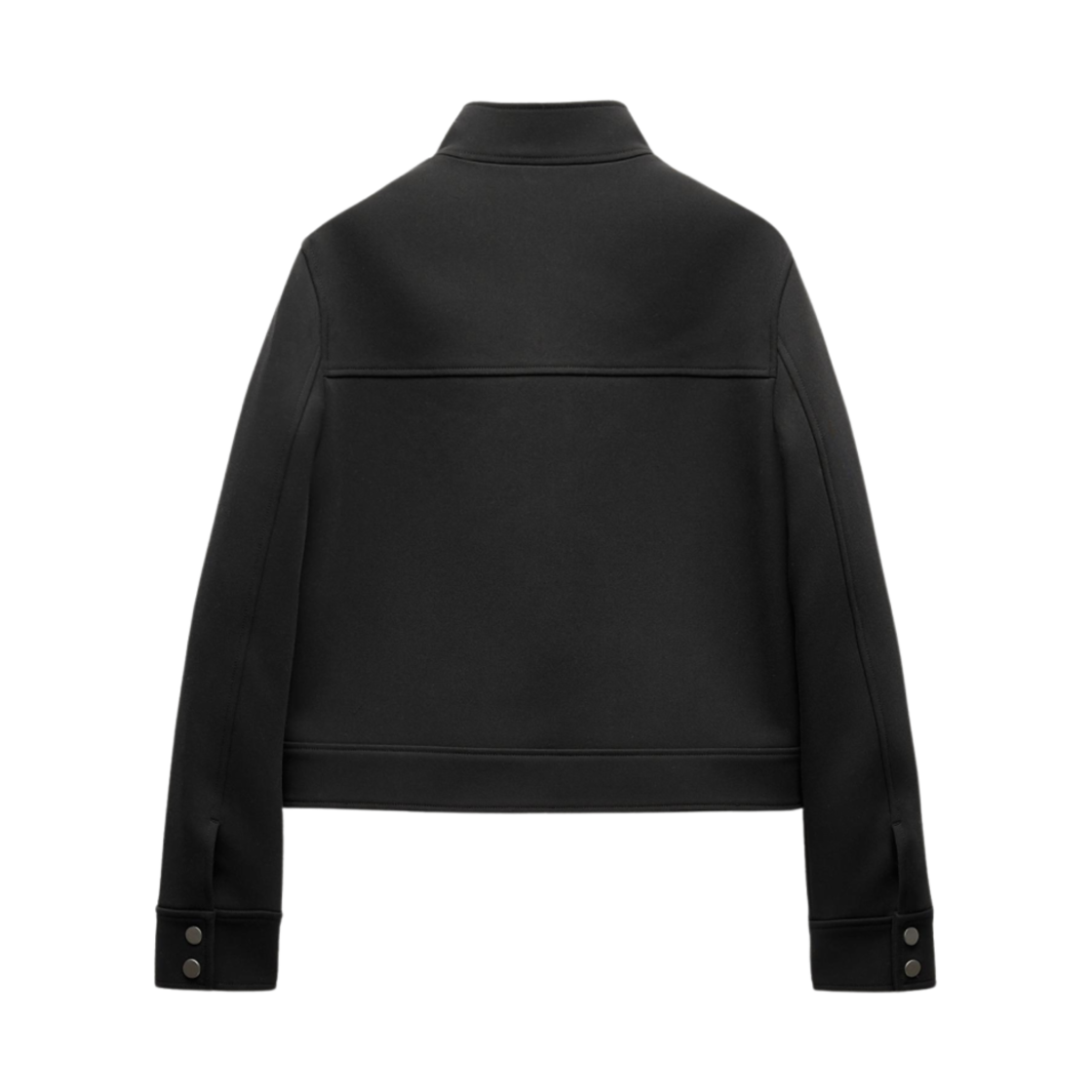 (W) 자라 ZW 컬렉션 네오프렌 이펙트 자켓 블랙((W) Zara ZW Collection Neoprene Effect Jacket Black) - 2