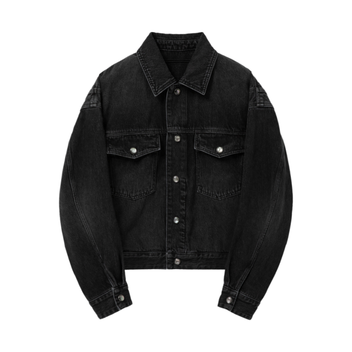 우영미 레귤러 데님 자켓 블랙 - 25SS