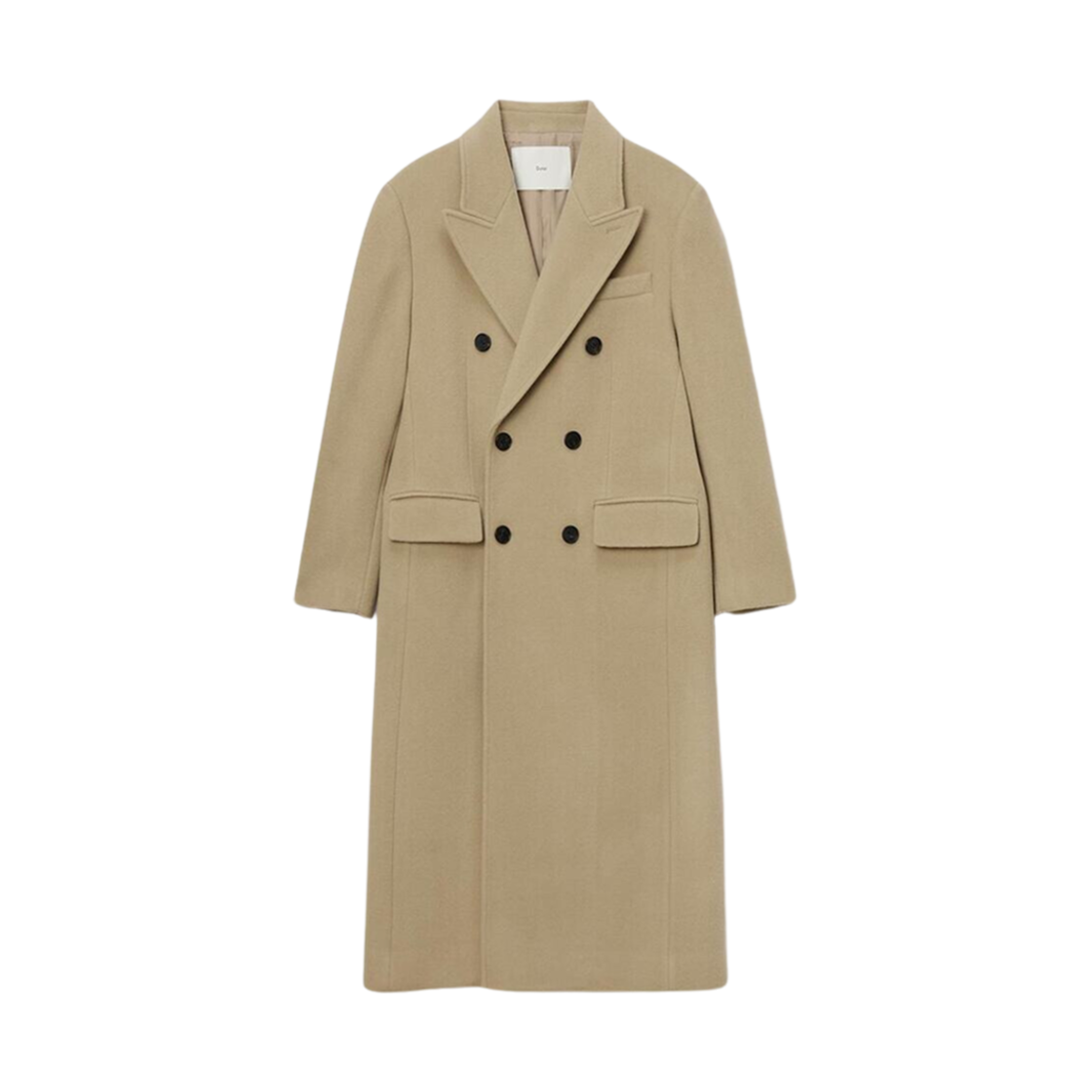 (W) 던스트 테일러드 더블 브레스티드 울 코트 카멜((W) Dunst Tailored Double-Breasted Wool Coat Camel)