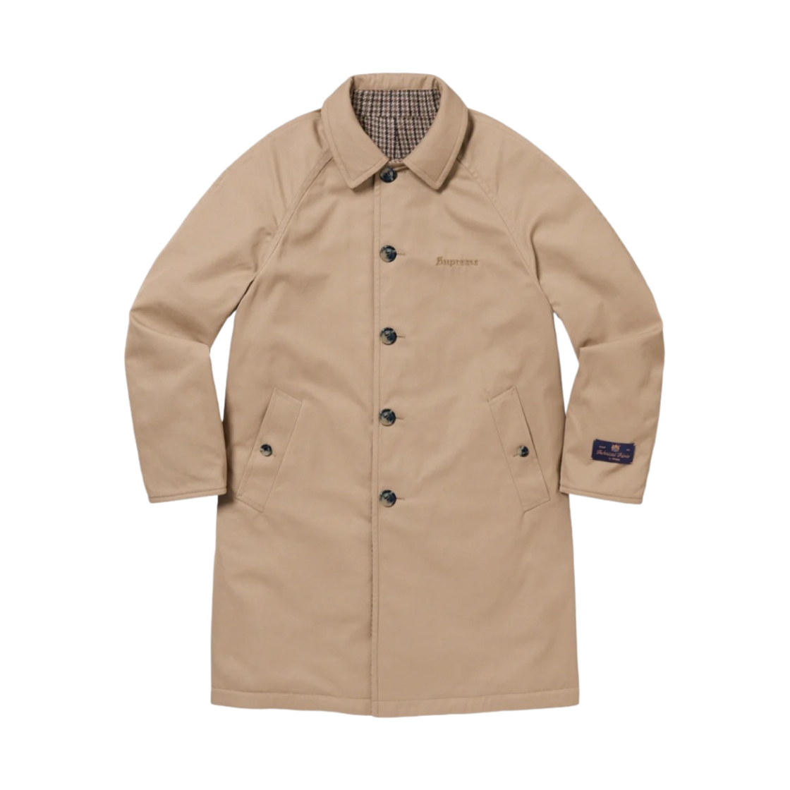 슈프림 리버시블 하운드스투스 오버코트 탄 - 23FW(Supreme Reversible Houndstooth Overcoat Tan - 23FW) - 3