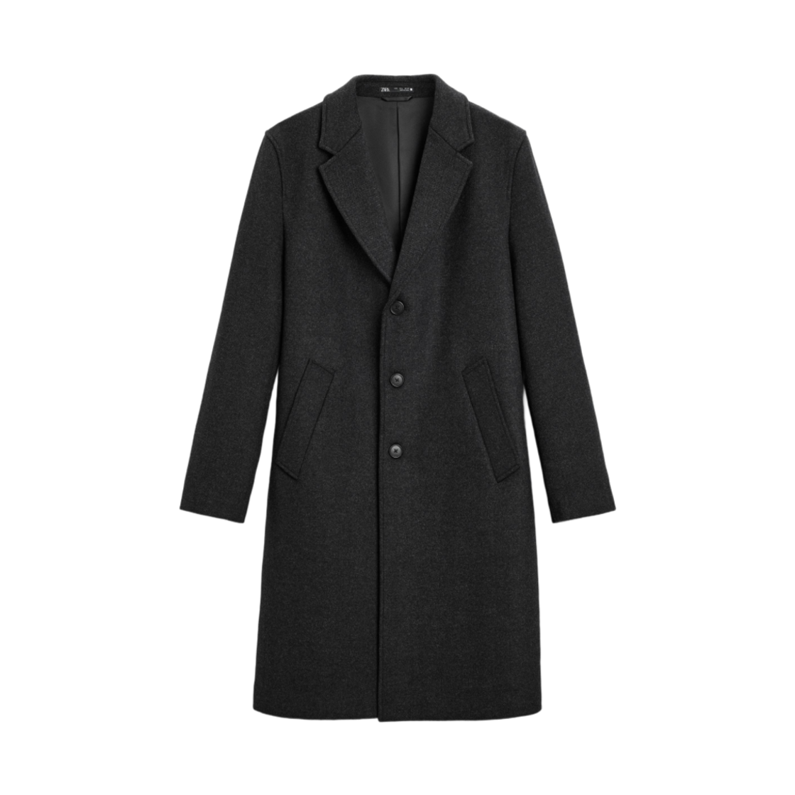 자라 헤링본 울 코트 앤트러사이트 그레이(Zara Herringbone Wool Coat Anthracite Grey) - 1