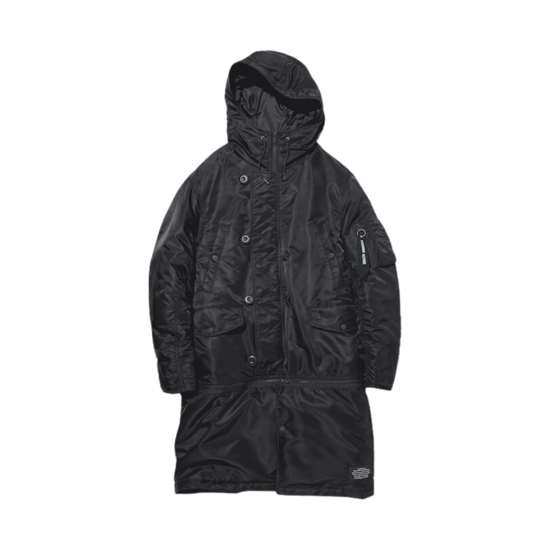 352699-09 GU x Undercover Heat Padded Convertible Coat Black - JP