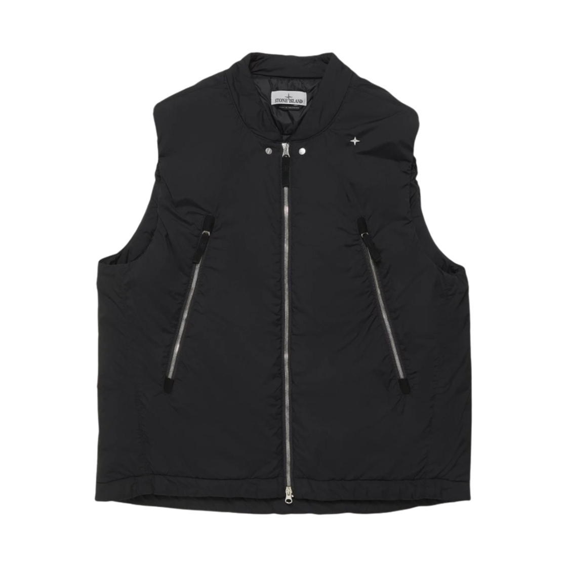 8015G03G2-V0029 Stone Island G03G2 Stone Island Marina Skin Touch Nylon-TC with Primaloft-TC Padded Vest Black - 24SS