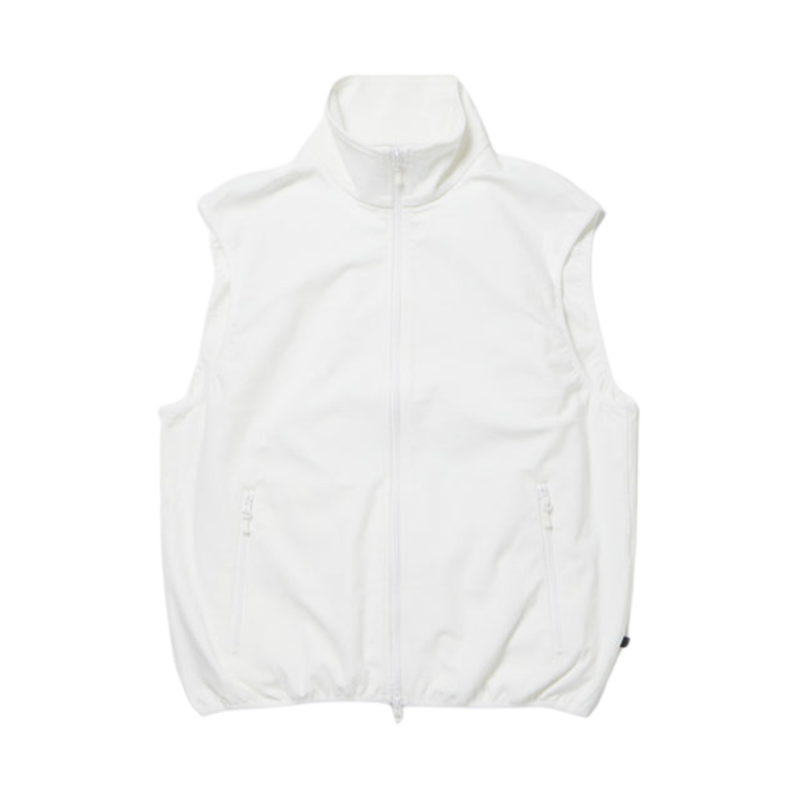 BE-61024WL (W) Daiwa Pier39 Tech Flex Jersey Stand Collar Vest White