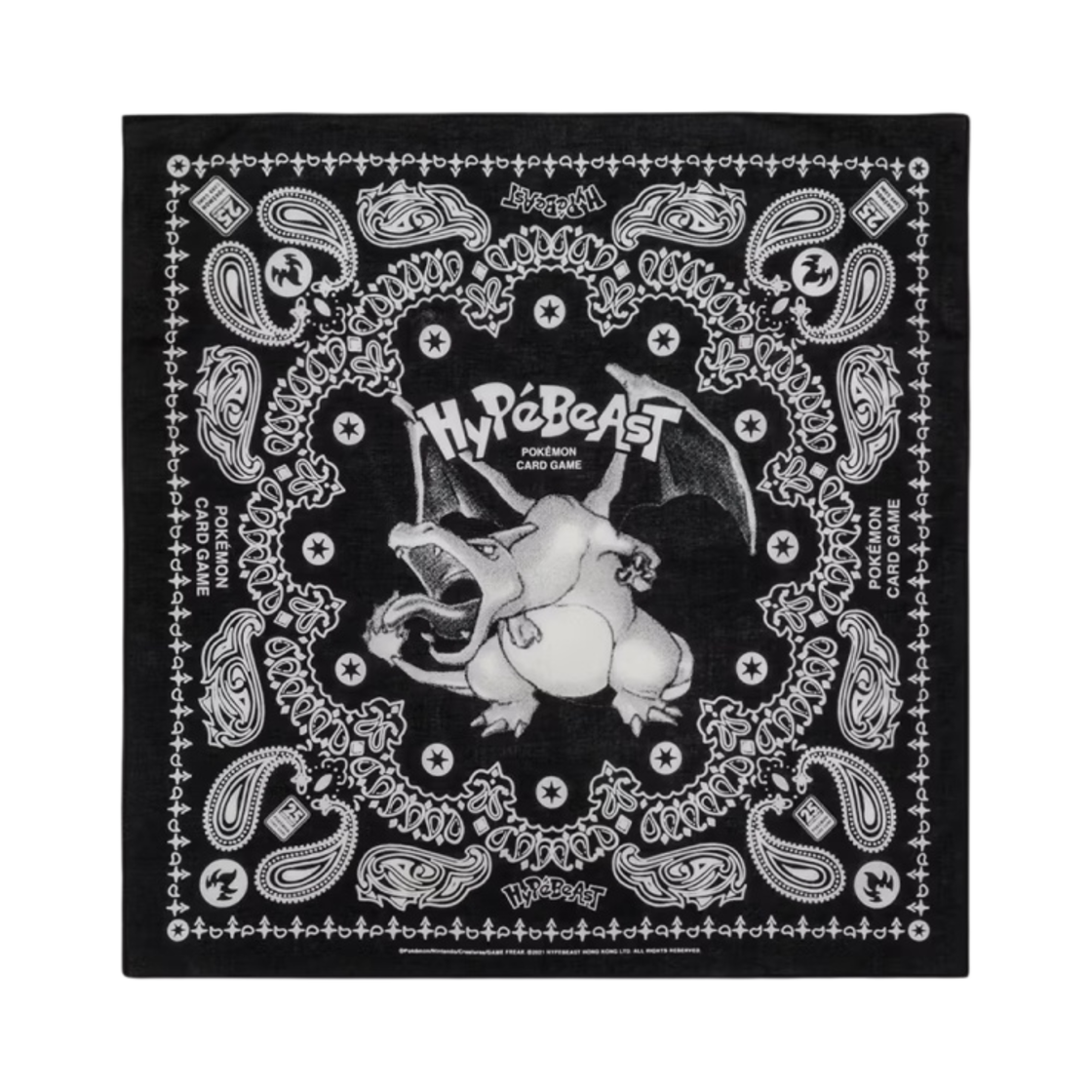 포켓몬 x 하입비스트 TCG 25주년 기념 캡슐 컬렉션 반다나 블랙(Pokemon x Hypebeast TCG 25th Anniversary Capsule Collection Bandana Black)