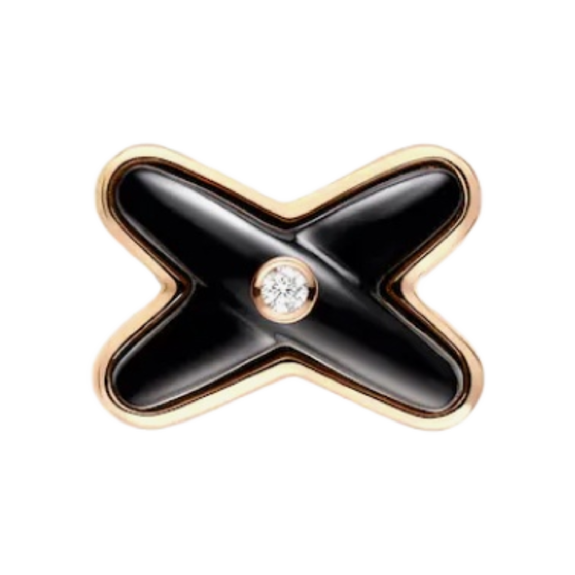 쇼메 주 드 리앙 이어링 로즈 골드 오닉스 다이아몬드(Chaumet Jeux De Liens Earring Rose Gold Onyx Diamond)