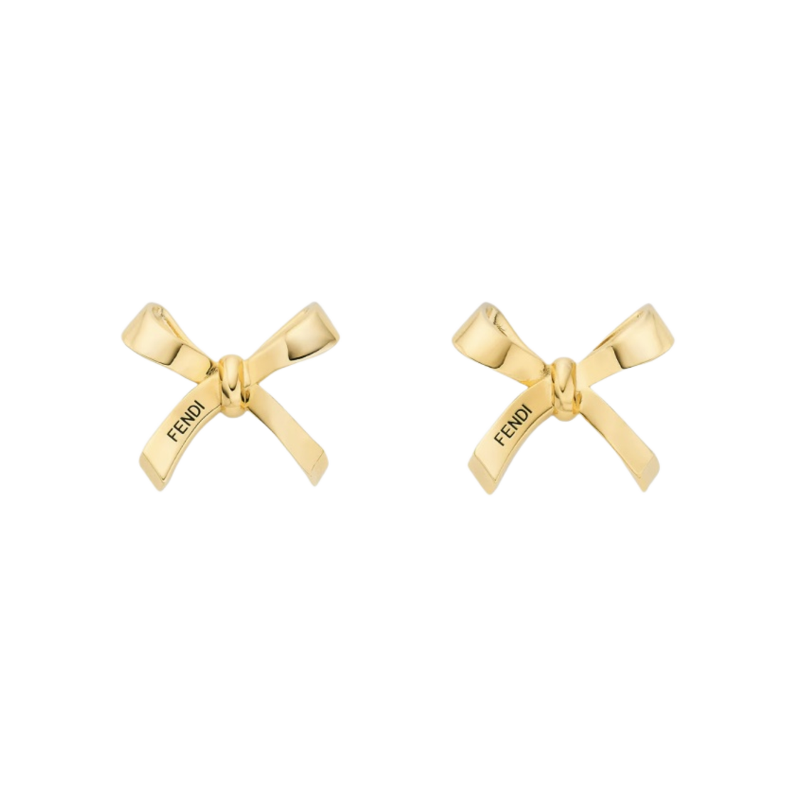 (W) 펜디 보우 이어링 골드((W) Fendi Bow Earrings Gold) - 1
