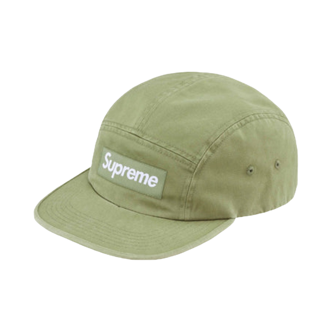 - Supreme Washed Chino Twill Camp Cap Light Olive - 24SS