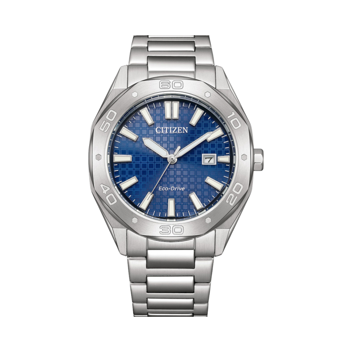 시티즌 에코드라이브 젠츠 41mm 스테인리스 스틸 블루 실버(Citizen Eco-Drive Gents 41mm Stainless Steel Blue Silver)