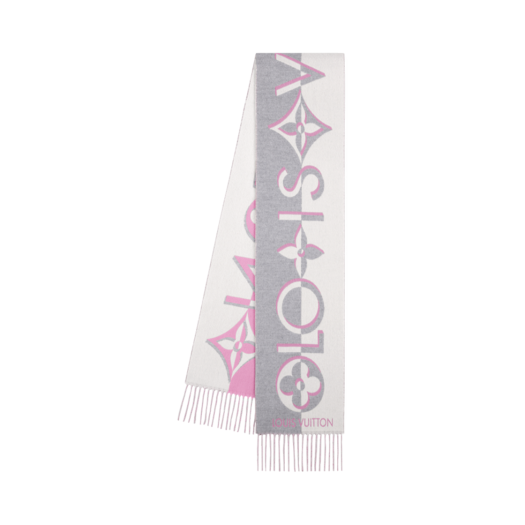 (W) Louis Vuitton Duo Infinity Scarf S00 Pink