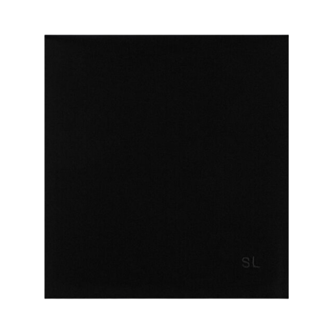 생로랑 SL 포켓 스퀘어 스카프 실크 사틴 블랙(Saint Laurent Sl Pocket Square Scarf In Silk Satin Black) - 1