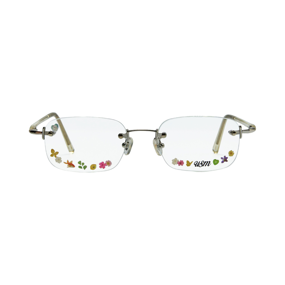 USMEYE02 UnsteadyMarket Bom Bom Rimless Glasses Square