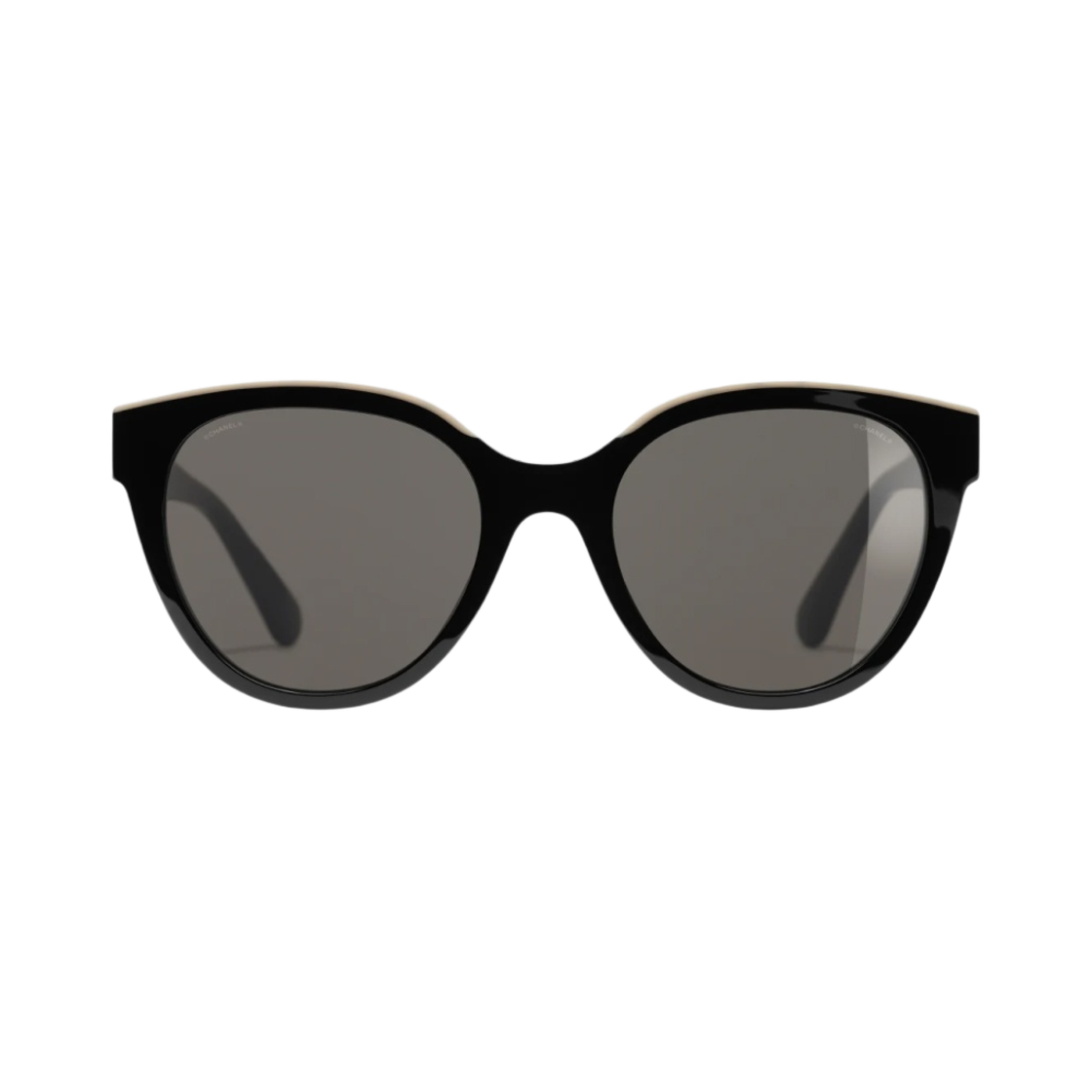 샤넬 버터플라이 선글라스 아세테이트 & 블랙 베이지 프레임 브라운 렌즈 인터내셔널 핏(Chanel Butterfly Sunglasses Acetate & Black Beige Frame Brown Lenses International Fit)