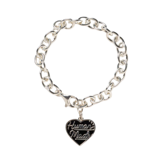 휴먼 메이드 하트 실버 브레이슬릿 레드 | Human Made | KREAM