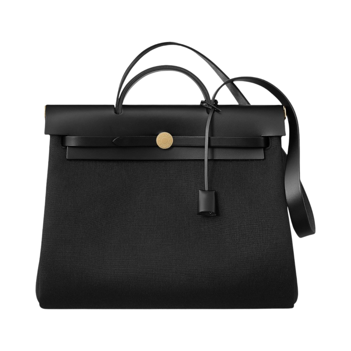 에르메스 에르백 집 39 백 밀리터리 캔버스 헌터 카우하이드 & 골드 하드웨어 누아(Hermes Herbag Zip 39 Bag Military Canvas Hunter Cowhide & Gold Noir) - 1
