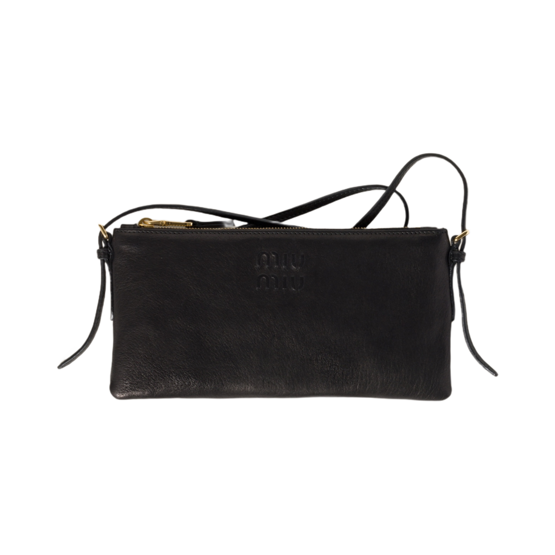 미우 미우 나파 레더 미니 파우치 블랙(Miu Miu Nappa Leather Mini Pouch Black)