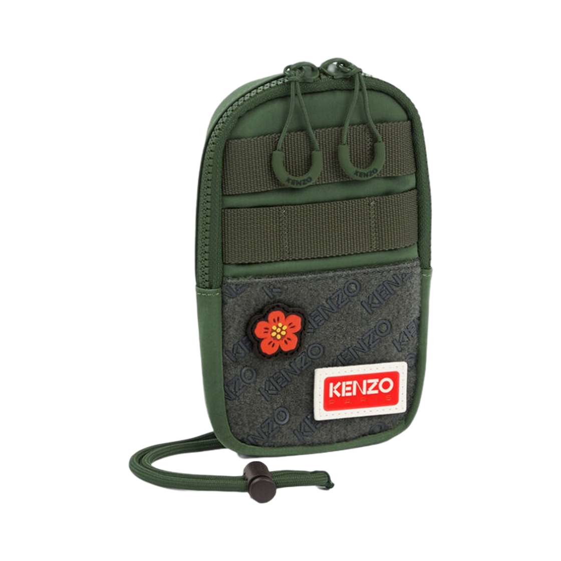 겐조 정글 크로스바디 스트랩 폰 포켓 다크 카키(Kenzo Jungle Phone Pocket with Crossbody Strap Dark Khaki) - 1