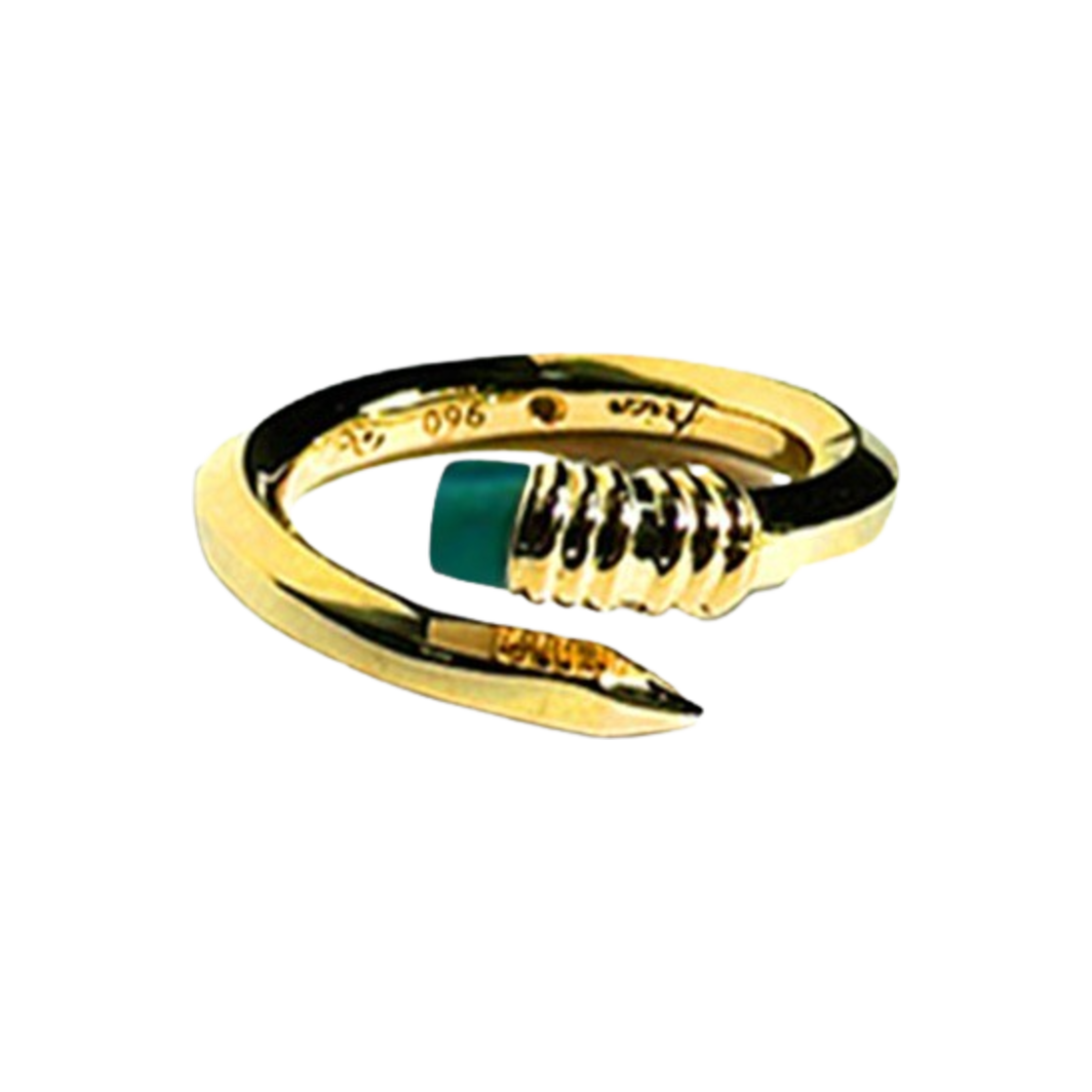 프리카 라이닝 링 실버 2 그린 오닉스