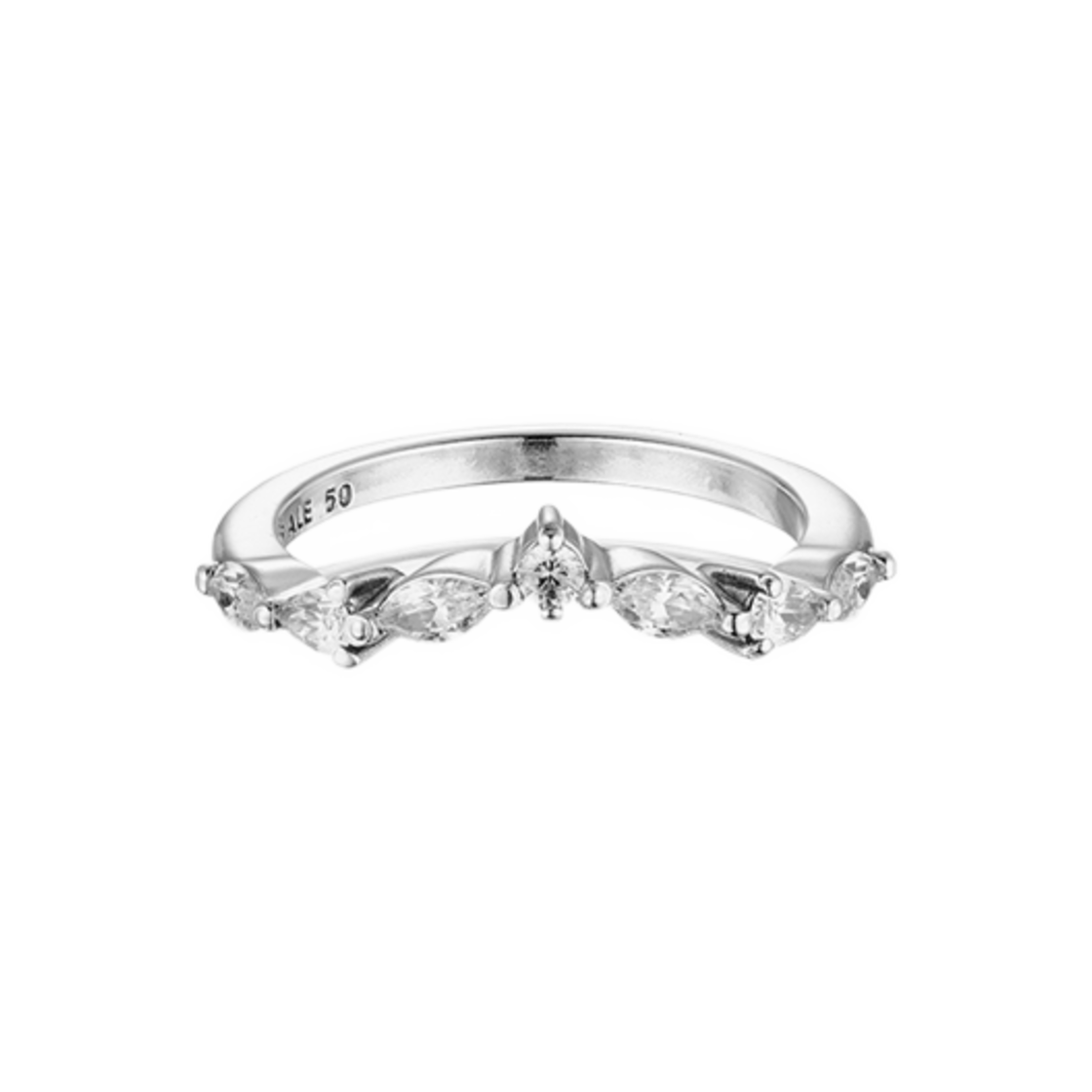 (W) 판도라 타임리스 위시 스파클링 얼터네이팅 링 스털링 실버 클리어((W) Pandora Timeless Wish Sparkling Alternating Ring Sterling Silver Clear) - 1