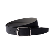 Prada Reversible Saffiano Leather Belt Black Marble