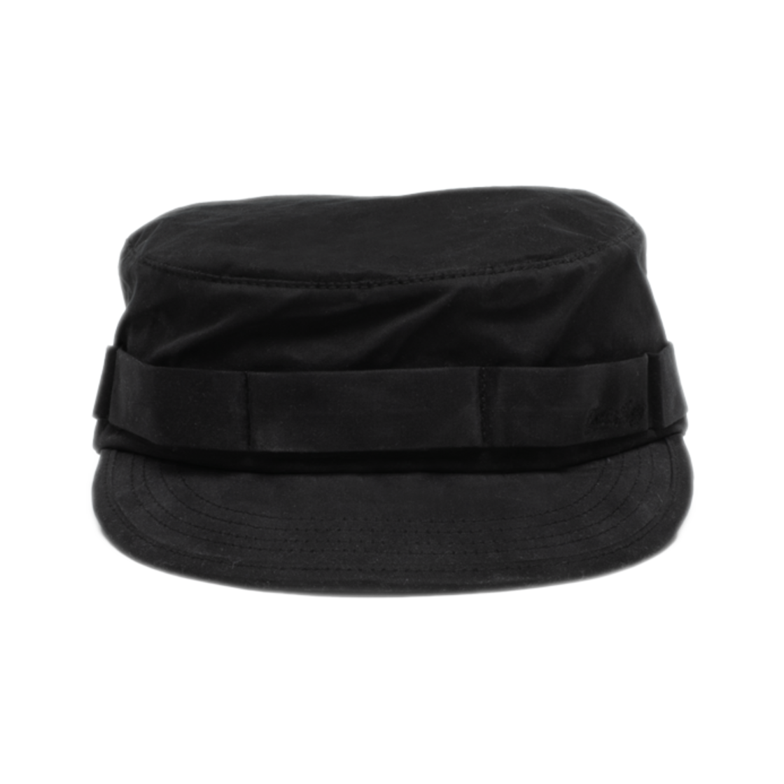 25EP04HT04BK Gatherlazy Wax Coated Military Cap Black