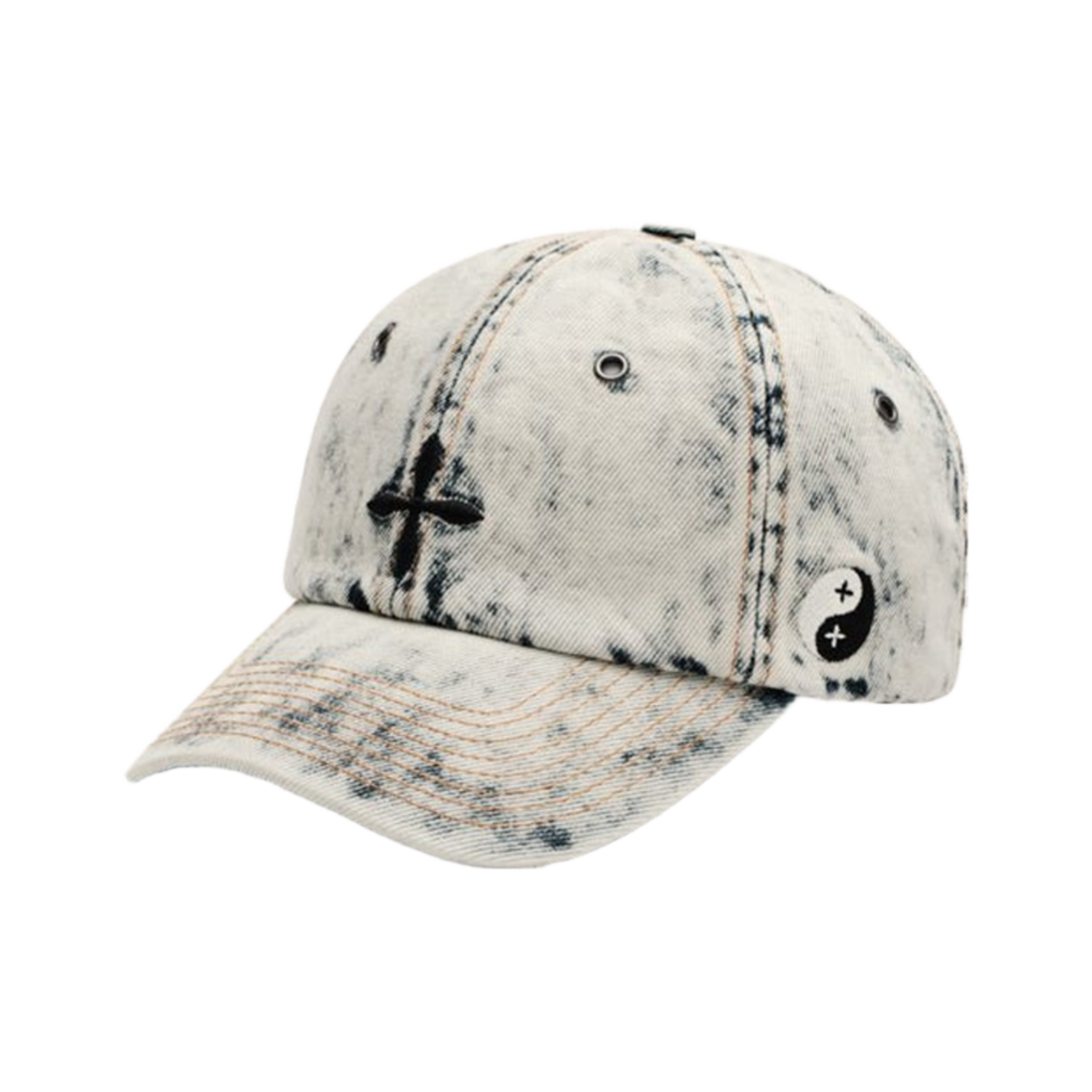 H0003CW (W) SMFK Wildworld Cross Denim Cream Baseball Cap Cream