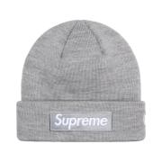 Supreme New Era Box Logo Beanie Heather Grey - 24FW
