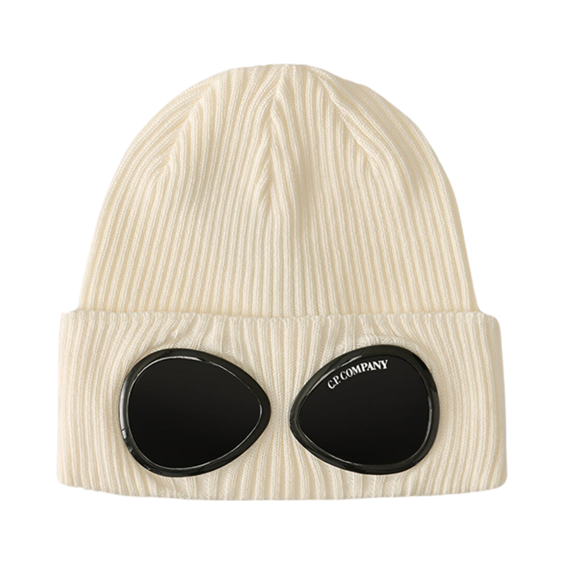 C.P. 컴퍼니 코튼 고글 비니 거즈 화이트 - 25SS(C.P. Company Cotton Goggle Beanie Gauze White - 25SS)