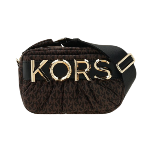 32R3G3LC7B292 Michael Kors Logo Camera Bag Black Brown