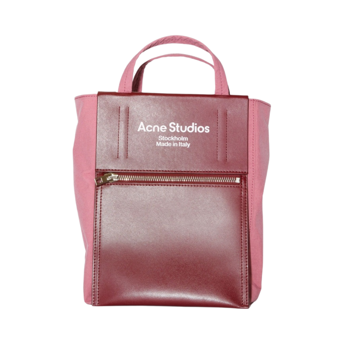 아크네 스튜디오 베이커 아웃 미니 토트백 올드 핑크 베리 핑크(Acne Studios Baker Out Mini Tote Bag Old Pink Berry Pink) - 1