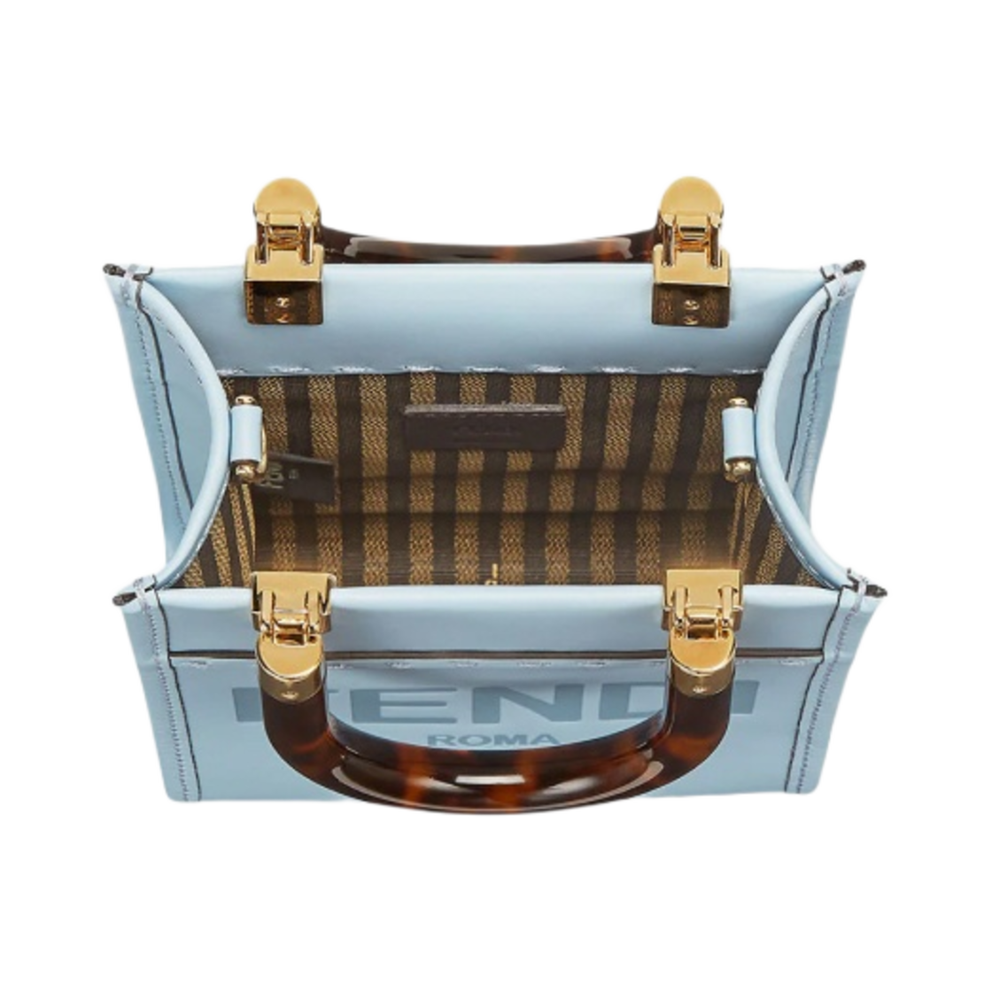 펜디 로마 미니 선샤인 쇼퍼 레더 미니백 라이트 블루(Fendi Roma Mini Sunshine Shopper Leather Mini Bag Light Blue) - 3