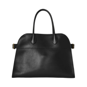 The Row Soft Margaux 12 Bag in Leather Black