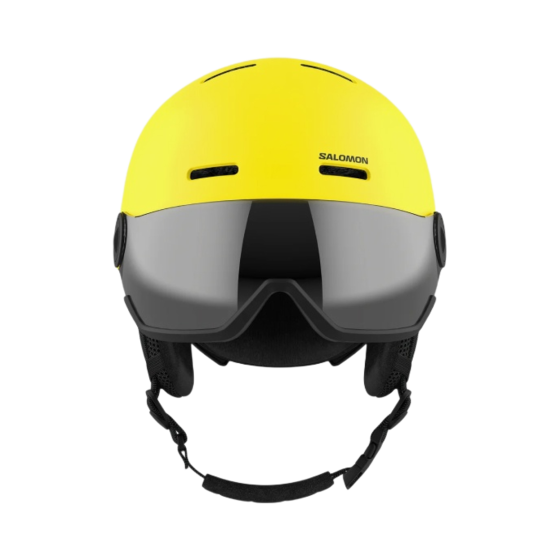 (키즈) 살로몬 오르카 바이저 헬멧 바이브런트 옐로우((Kids) Salomon Orka Visor Helmet Vibrant Yellow)