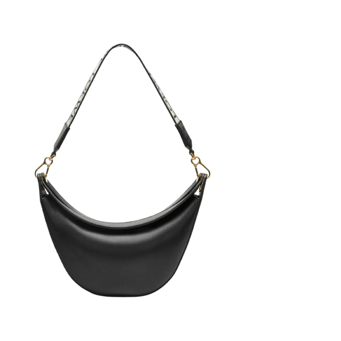 로에베 스몰 루나백 사틴 카프스킨 앤 자카드 블랙(Loewe Small Luna Bag in Satin Calfskin and Jacquard Black) - 4