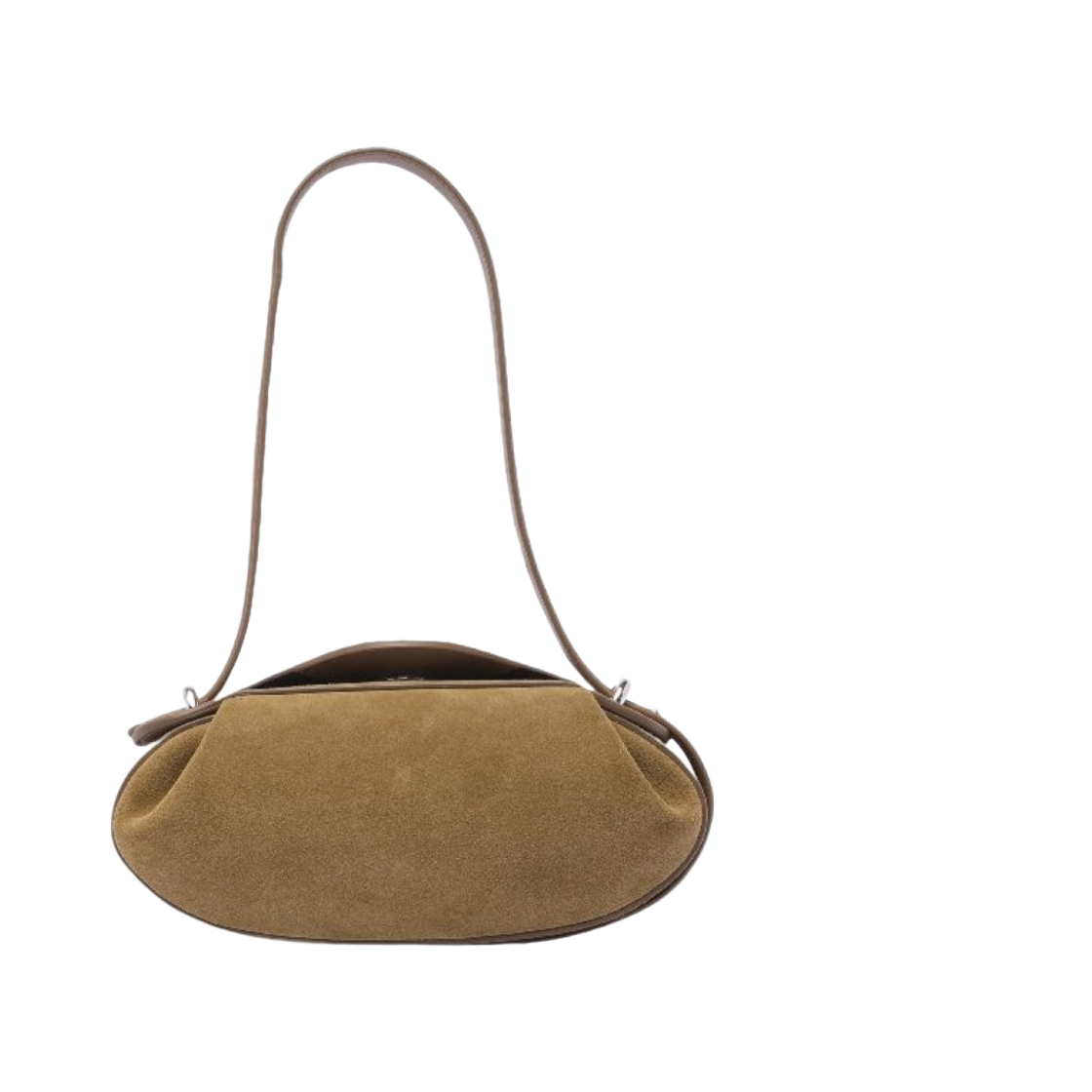 유제피 디너 롤 스웨이드 숄더백 카키(Yuzefi Dinner Roll Suede Shoulder Bag Khaki) - 2
