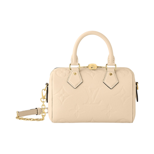 Louis Vuitton Speedy Bandouliere 20 Monogram Empreinte Creme Beige