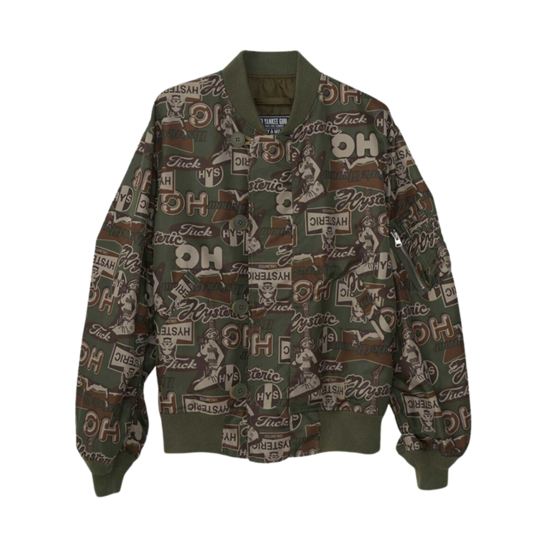 히스테릭 글래머 플라이트 자켓 카키(Hysteric Glamour Flight Jacket Khaki) - 1
