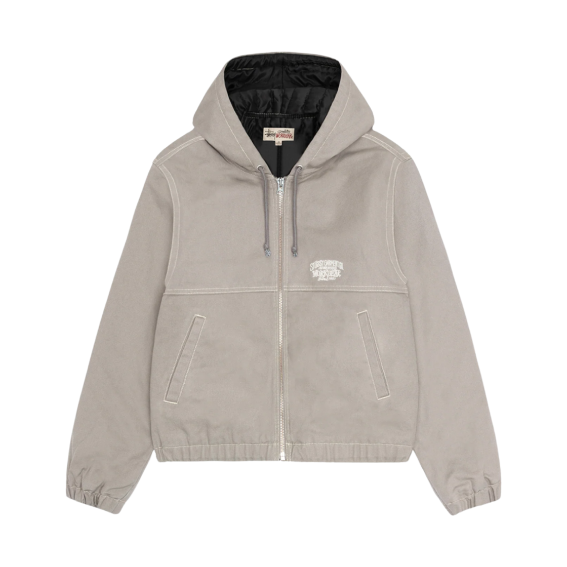 스투시 워크 자켓 콘트라스트 스티치 그레이(Stussy Work Jacket Contrast Stitch Grey)