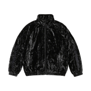 Supreme Crushed Velvet Track Jacket Black - 23FW