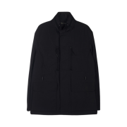 Zegna Nylon and Wool Field Jacket Black Grey