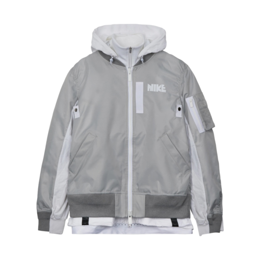 Nike x Sacai NRG Layered Bomber Jacket Grey Fog - US/EU