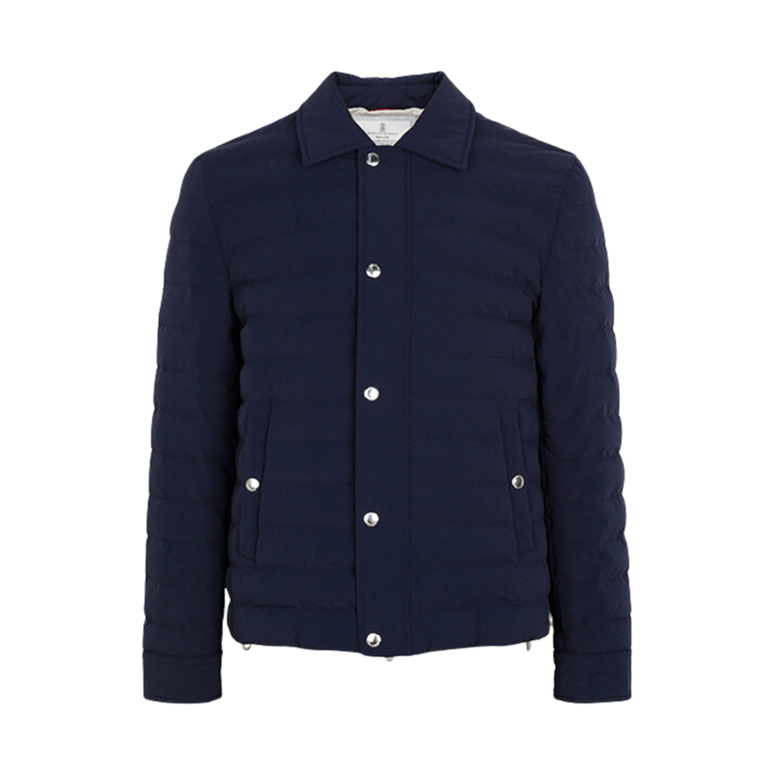 MM4911846-CFF83 Brunello Cucinelli Bonded Taffeta Down Jacket Indigo